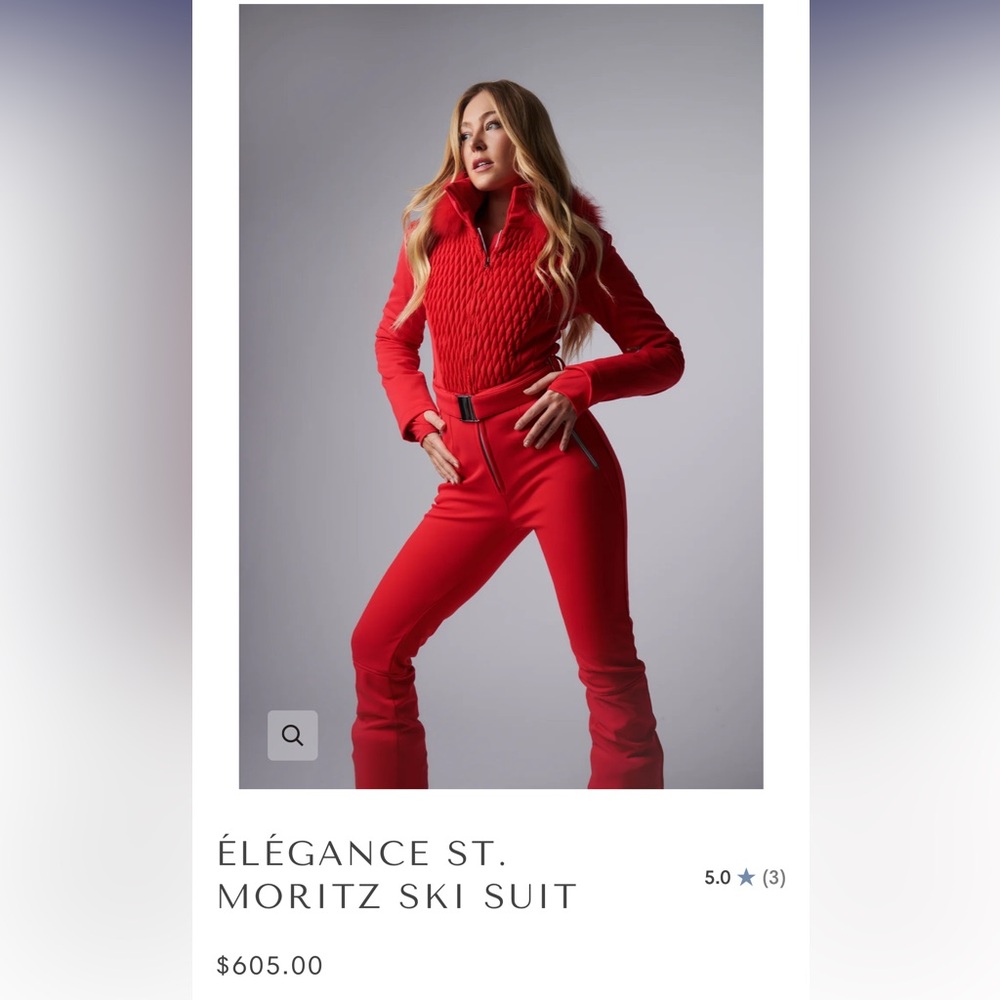 Women's Red Ski Suit